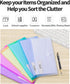 Sooez 24 Pack Clear Plastic Pencil Pouch, Poly Envelopes File Bag with Label Pocket for A6 Size Files