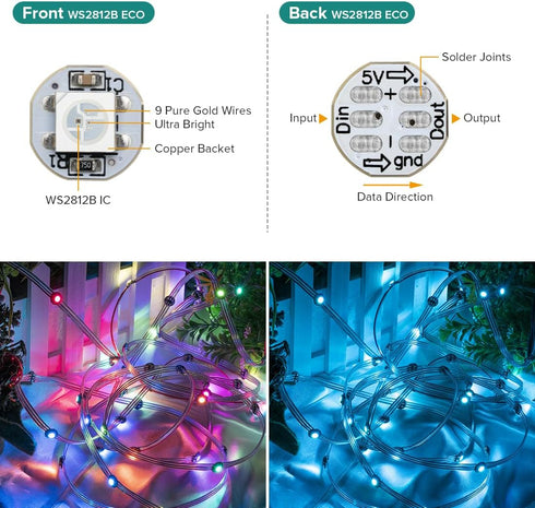 WS2812B 200PCS 5050SMD 1-led DC5V BTF-LIGHTING Individually Addressable Smart RGB LED Pixel for Arduino Single RGB LED