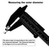 Honoson 10 Pieces Mini Plastic Caliper Vernier Caliper Measuring Tool, 150 mm, 0-6 Inch, Black for Students.