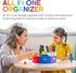 PUZZLE EZ Crayon Organizer - Rotating Lazy Susan School Art Supplies Caddy, Kids Desk Organizer with Rainbow Color Bins