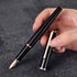 HongDian 920 Black Metal Fountain Pen, Rose Gold Plated Extra Fine Nib, Classic Writing Pen with Ink Converter