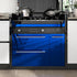 WESTICK Blue Mirror Sticker Sheet - Self Adhesive Peel and Stick Wallpaper for Kitchen Cabinets and Countertops