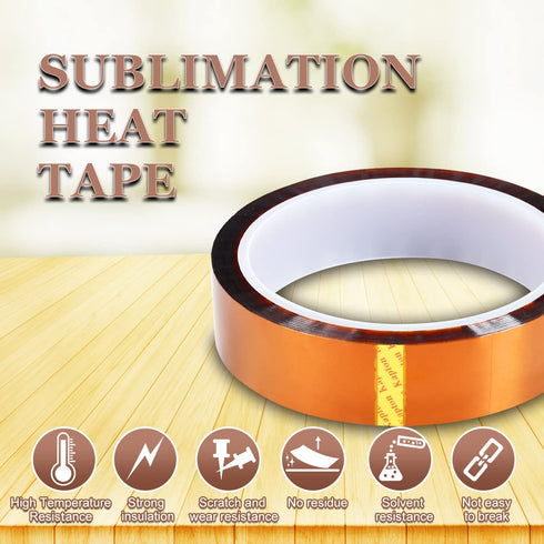 Polyimide Film Adhesive Tape, High Temperature Tape 1 inch x 36 Yds, No Residue Heat Resistant Tape