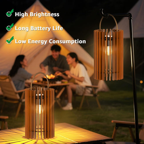 2-Pack Solar Lanterns Outdoor Hanging Portable Table Top Decorative Lamp DIY Lantern Lights Water-Resistant for Outside