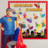 Super Themed Hero Bulletin Board Decoration Set, DIY Photo Crafts for Hero School Classroom Decor