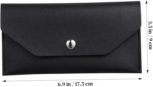 ULTECHNOVO Women's Cash Envelope Wallet, Reusable Leather Snap Wallet for Budgeting, Money Envelopes
