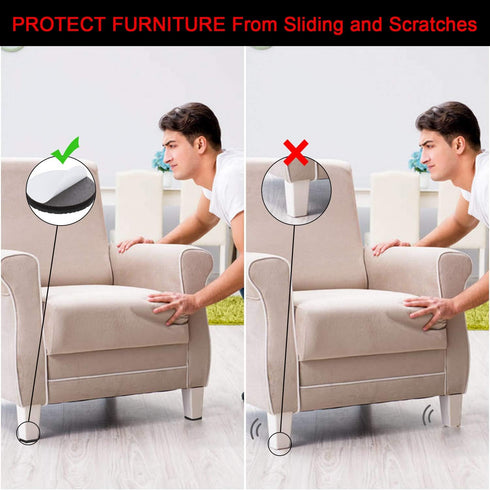 Yelanon Non Slip Furniture Pads - 78pcs (1+2+3+4)” Self Adhesive Rubber Feet for Furniture Legs, Anti Slide Protector