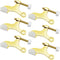Nuk3y Heavy Duty Adjustable Door Stop (6 Pack, Polished Brass)
