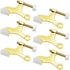 Nuk3y Heavy Duty Adjustable Door Stop (6 Pack, Polished Brass)