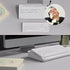 TOWON Desktop Glass Whiteboard with Basic Calculator, 12 Digit LCD Display, Desk Organizers, White, 18'' x 6''