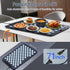 8s 7-Level 8-Hour Food Warming Mat - Fast Heating Electric Warming Tray with Temperature & Timer, Roll-Up Portable Food