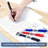 M&G Gel Pens 0.5mm Black Medium Point, 30 PCS Retractable Gel Ink Pens with Premium Ink & Comfort Grip (6 Blue + 3 Red)