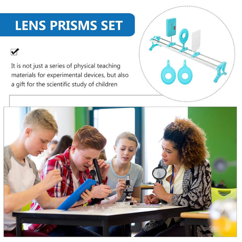 8 Optical Physics Experiment Kit for Middle School, Light Refraction and Imaging Equipment with Convex Lens and Optical