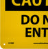 NMC C135R OSHA Sign, "CAUTION - DO NOT ENTER", 10" x 7", Rigid Plastic, Black on Yellow
