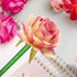 Leery 15 Pieces Mixed Floral Gel Ink Rose Pens, Ballpoint Pens for Valentine's Day, Birthday Party, Office Supplies