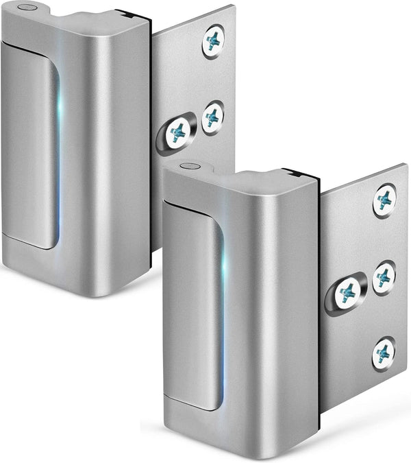 Home Security Door Lock, 2 Pack Childproof Door Reinforcement Lock with 3