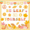 Fall Bulletin Board Decorations Set, Groovy Autumn Classroom Decor with Motivational Leaves Cutouts