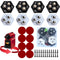 Self-Adhesive Caster Wheels with Stainless Steel Ball Bearings, Set of 8, 360 Degree Swivel for Small Furniture