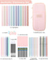 SKYDUE 44Pcs Aesthetic School Supplies, Big Capacity Pencil Case, 12 Highlighters, 11 Gel Pens, College Essentials