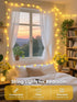 200LED 66ft 8 Connectable Globe String Lights Indoor Outdoor for Bedroom, Warm White Fairy Light Plug in with Remote
