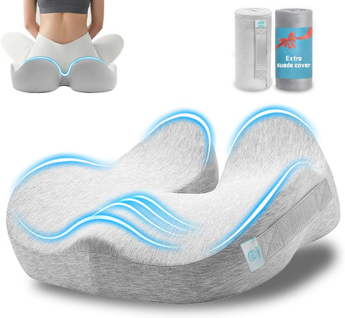 Memory Foam Seat CushionErgonomic Office Chair CushionCoccyx Cushion for Tailbone Pain Relief