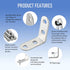 HOME MASTER HARDWARE Bracket,40pcs Sets,90 Bracket,(1.57 1.57 in,40 40 mm) Stainless Steel Corner L Corner Brace Degree