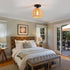 KENMI Hand-Woven Rattan Flush Mount Ceiling Light,Farmhouse Light Fixtures Ceiling Mount Boho for Hallway Bedroom