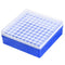 uxcell Centrifuge Tube Freezer Storage Box, 100-Well Polypropylene Holder Light Blue for 1.5/2ml Tubes