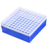 uxcell Centrifuge Tube Freezer Storage Box, 100-Well Polypropylene Holder Light Blue for 1.5/2ml Tubes