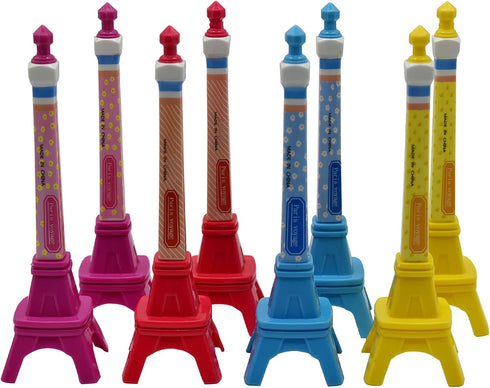 Maydahui 24 PCS Paris Eiffel Tower Ballpoint Pens - Cute Cartoon Black Gel Ink Pens for Girls & Students