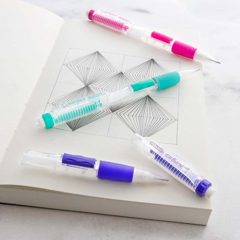 BAZIC Mechanical Pencil 0.5mm Crown, Smooth Writing Pencils Lead, Soft Grip Latex Free Eraser, 1-Pack (3/Pack)