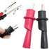 8PCS Multimeter Alligator Clips Set, Test Probe Push On Alligator Clips, 4 Red + 4 Black (MACTPPC-R-B-8)