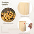 yeeplant Set 6 Of Cylindrical Wooden Pen Holders, Unfinished Natural Wood Desk Organizer For Pencils, Markers, Makeup