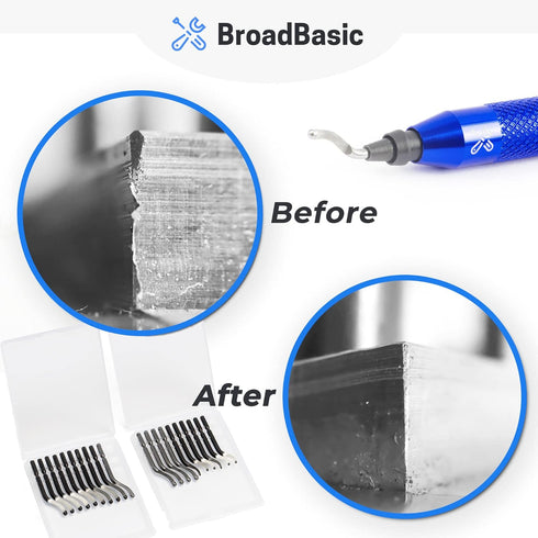 Deburring Tool Kit with 20 High-Speed-Steel Blades for Metal, PVC, Plastic, Copper, and Resin Art