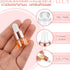 100 Pcs Mini Glass Dropper Bottles, Clear Essential Oil Sample Containers, 1 ml with Cap for Traveling (Rose Gold)