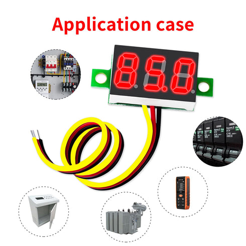 8Pcs Red 0.36 Inch DC LED Voltage Display Voltmeter, Digital DC Meter Head for Variable Power Display