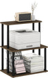 Furinno Turn-N-Tube 3-Tier Toolless Multipurpose Printer Stand, Display Storage Shelf, Columbia Walnut/Black