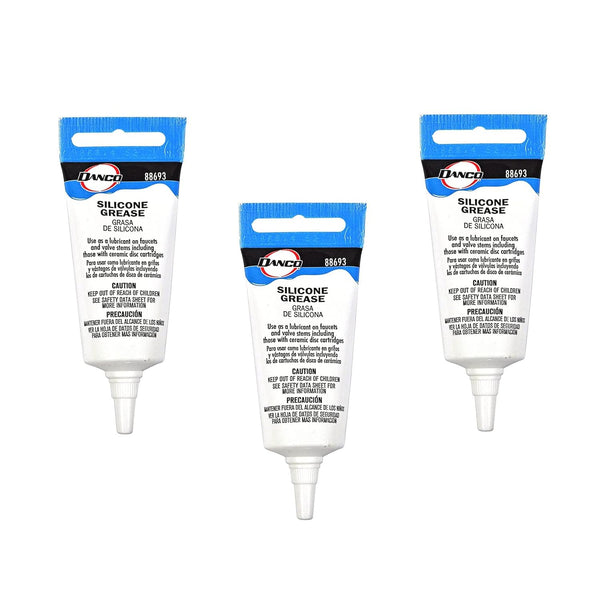 Danco 88693P Waterproof Faucet O-Rings | Silicone Lubricant | Plumbers Grease |