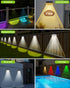 2 Pack 3 10 Solar Fence Lights Outdoor Waterproof High Brightness Upgraded LED Lens Solor Deck Lights Warm & Cool White