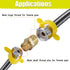 2pcs Reducing Hex Nipple, Brass 1/2" NPT Male x 3/8" NPT Male Pipe Fitting Reducer Adapter (2pcs, 1/2"-3/8")