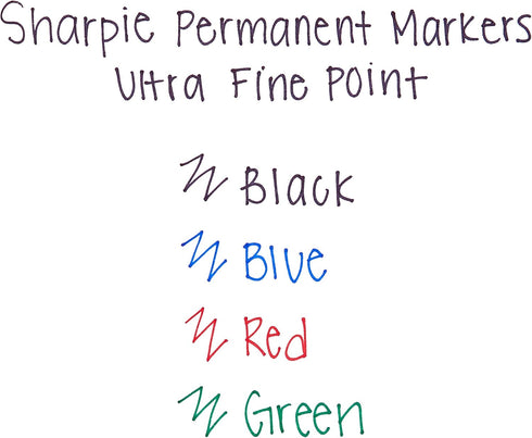 Sharpie Permanent Markers, Ultra-Fine Point, Black, 24-Count
