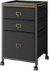 File Cabinet with 4 Drawers, Mobile Rolling Printer Stand, Fits A4 or Letter Size, Fabric Vertical File Cabinet with