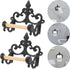2pcs FOMIYES Vintage Rustic Cast Iron Toilet Paper Holder Wall Mounted Bathroom Paper Towel Rack Farmhouse Style Tissue