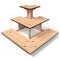Store DS THE DISPLAY Corner Natural Wooden Tiered Display Stand for Vendor Events,