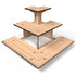 Store DS THE DISPLAY Corner Natural Wooden Tiered Display Stand for Vendor Events,