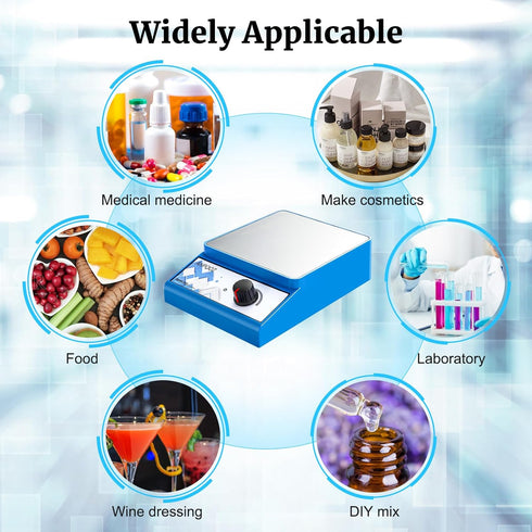 Magnetic Stirrer with 4 PCS Stir Bars, Stir Plate 3000RPM Magnetic Mixer for 3000mL Lab Stirrers