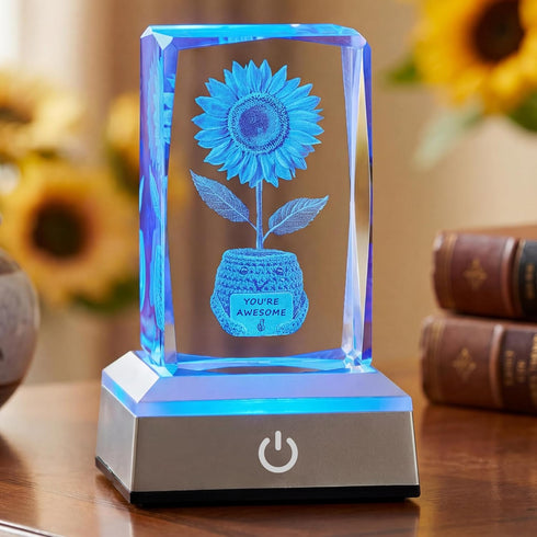 Inspiring gifts suitable for women, Sunflowers Flower Night Lamp,Rechargeable Cordless Touch Table