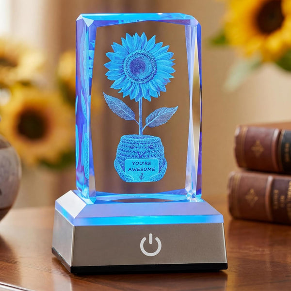 Inspiring gifts suitable for women, Sunflowers Flower Night Lamp,Rechargeable Cordless Touch Table
