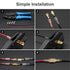 QTEATAK 2.8,4.8,6.3mm Golden Quick Splice Male and Female Wire Spade Crimp Terminal Connectors Kit