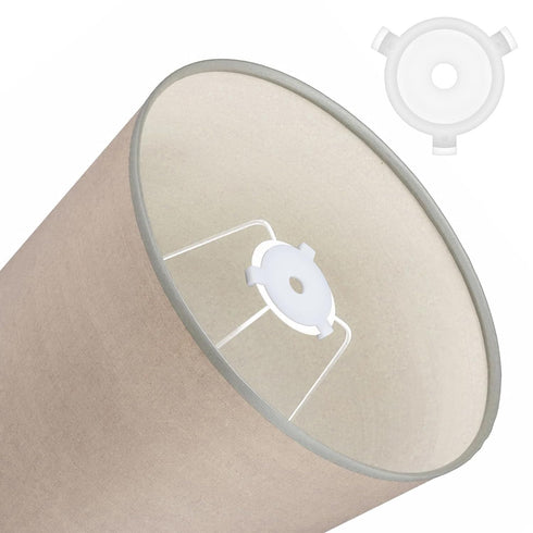 Dplolng 10 Ring,E27 3/7" Pcs Lamp Shade Adapter to Light Shade Replacement Washer Adapter White Plastic Lampshade